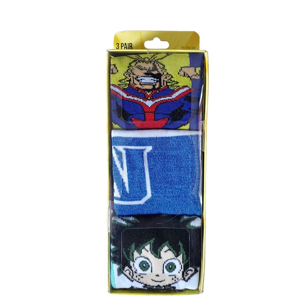 My Hero Academia Crew Socks 3 Pairs New